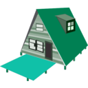 download A Frame House clipart image with 135 hue color