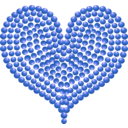 download Red Heart Of Marbles clipart image with 225 hue color