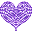 download Red Heart Of Marbles clipart image with 270 hue color