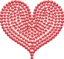 Red Heart Of Marbles