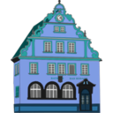 download Town Hall Bad Rodach clipart image with 180 hue color