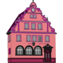 download Town Hall Bad Rodach clipart image with 315 hue color