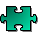 download Green Jigsaw Piece 02 clipart image with 45 hue color
