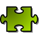 download Green Jigsaw Piece 02 clipart image with 315 hue color