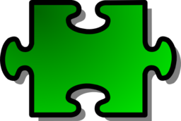 Green Jigsaw Piece 02