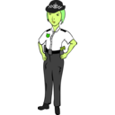 download Woman Police Officer clipart image with 45 hue color