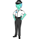 download Woman Police Officer clipart image with 135 hue color