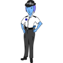 download Woman Police Officer clipart image with 180 hue color