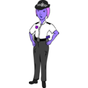 download Woman Police Officer clipart image with 225 hue color
