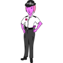 download Woman Police Officer clipart image with 270 hue color