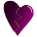 download Broken Heart clipart image with 315 hue color