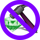 download No Breaking A Diamond With A Hammer clipart image with 270 hue color