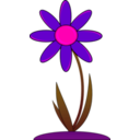 download Red Flower clipart image with 270 hue color