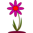 download Red Flower clipart image with 315 hue color