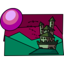 download Castle clipart image with 90 hue color