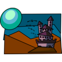 download Castle clipart image with 315 hue color