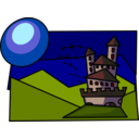 download Castle clipart image with 0 hue color