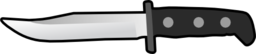 Simple Flat Knife Side View