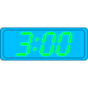 download Digital Clock clipart image with 135 hue color