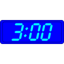 download Digital Clock clipart image with 180 hue color