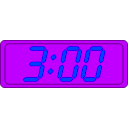 download Digital Clock clipart image with 225 hue color