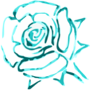 download Rose clipart image with 180 hue color