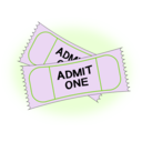 download Tickets clipart image with 90 hue color