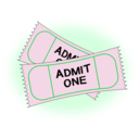 download Tickets clipart image with 135 hue color