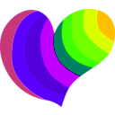download Hippie Heart clipart image with 45 hue color