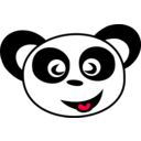 download Happy Panda Face clipart image with 45 hue color