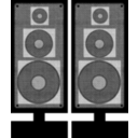 download Stereo Speaker clipart image with 90 hue color