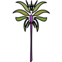 download Purple Flower clipart image with 180 hue color