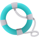 download Life Saver clipart image with 180 hue color