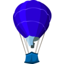 download Air Baloon clipart image with 180 hue color