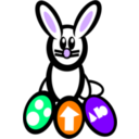 download Bunney Of Easter clipart image with 270 hue color