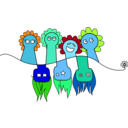 download Flower People clipart image with 90 hue color