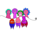 download Flower People clipart image with 225 hue color