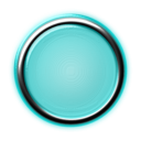 download Red Button With Internal Light And Glowing Bezel clipart image with 180 hue color