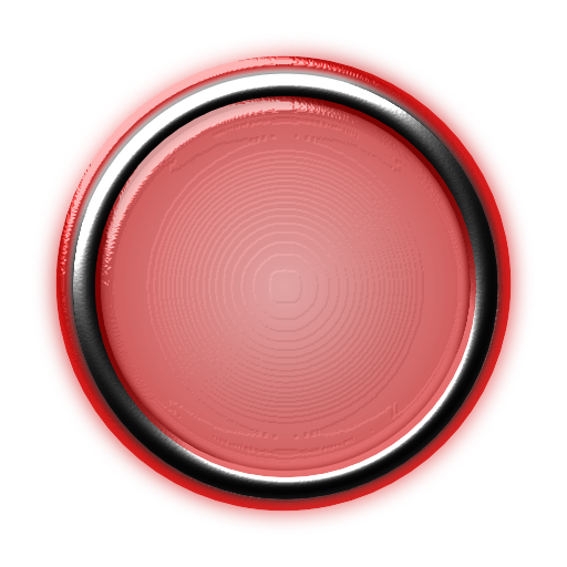Red Button With Internal Light And Glowing Bezel