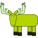 download Cartoon Moose Remix clipart image with 45 hue color