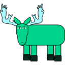 download Cartoon Moose Remix clipart image with 135 hue color