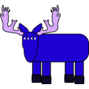 download Cartoon Moose Remix clipart image with 225 hue color