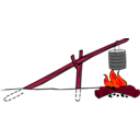 download Campfires And Cooking Cranes clipart image with 315 hue color