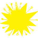 download Sun clipart image with 0 hue color