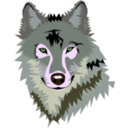 download Wolf clipart image with 45 hue color