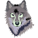 download Wolf clipart image with 225 hue color
