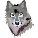 download Wolf clipart image with 315 hue color