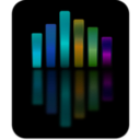 download Music Equalizer 4 clipart image with 180 hue color