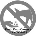 download Dont Feed Coyotes Lemondrops clipart image with 315 hue color