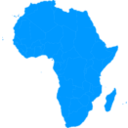 download African Continent clipart image with 180 hue color